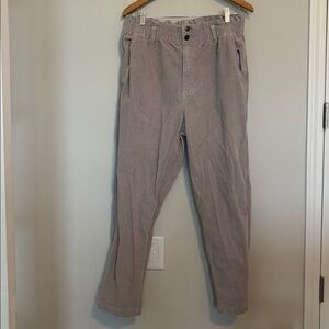 Universal Thread Light Gray Stretch Waist Corduroy Pants Sz 14 EUC